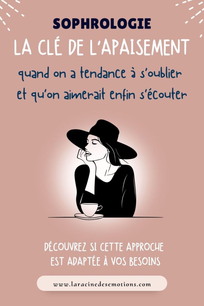 Une femme est à l'écoute de soi grâce à la sophrologie